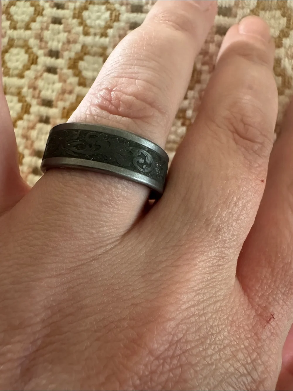 Men's Pewter Titanium and Tantalum Ring
